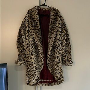 Cheetah Print Teddy Jacket